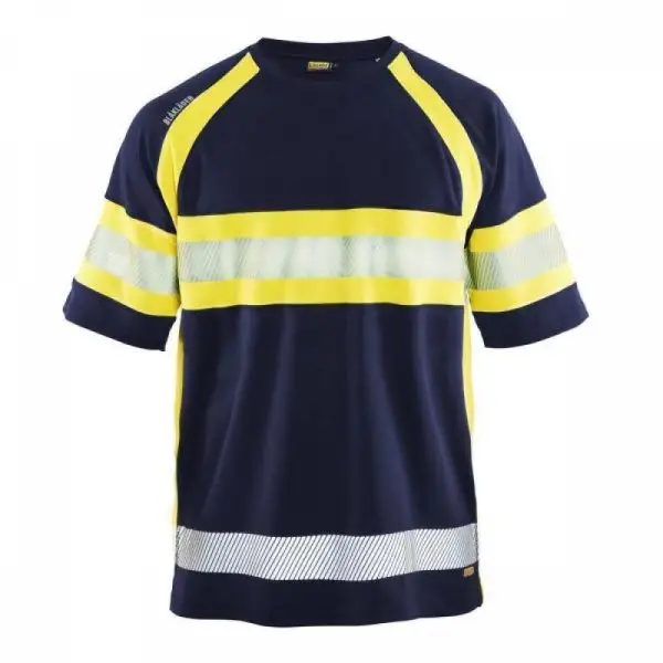 Tee shirt with hi vis contrest