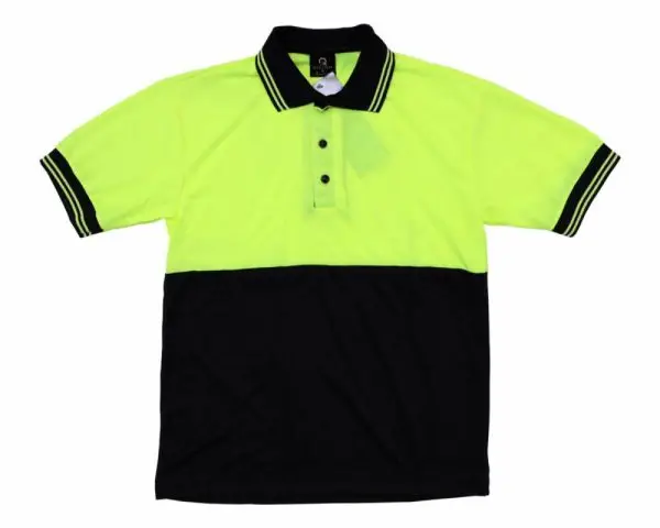 Coolmesh-SS-Polo-Navy-Yellow-Pinstripe